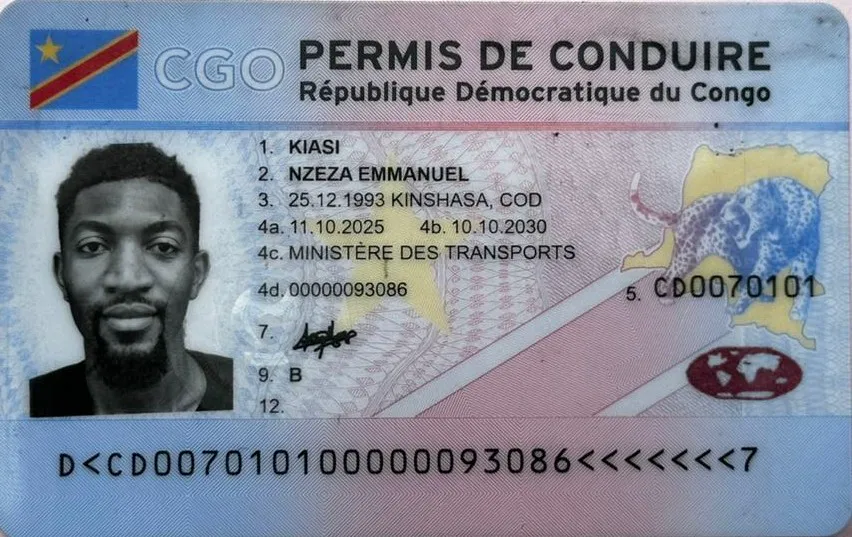 Permis de conduire — recto
